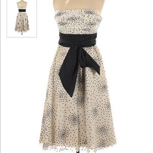 BCBG Maxazaria Party dress with black polka dots